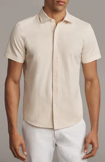 Rhone Brezza Performance Short Sleeve Button-up Shirt In Neutral