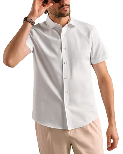Rhone Brezza Regular Fit Short Sleeve Shirt In White