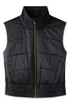Rhone Chalet Quilted Water Repellent Vest In Black