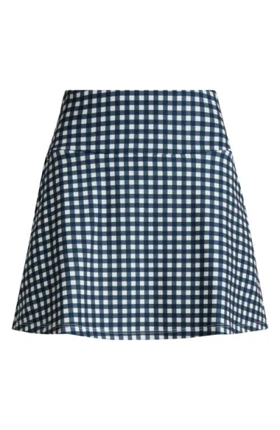 Rhone Check Skort In Navy Blue