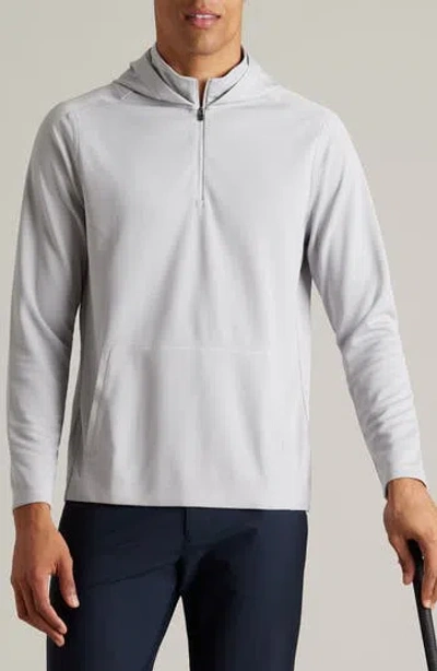 Rhone Clubhouse Performance Quarter Zip Hoodie In Gray