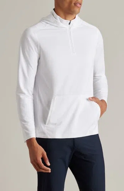Rhone Clubhouse Performance Quarter Zip Hoodie In White