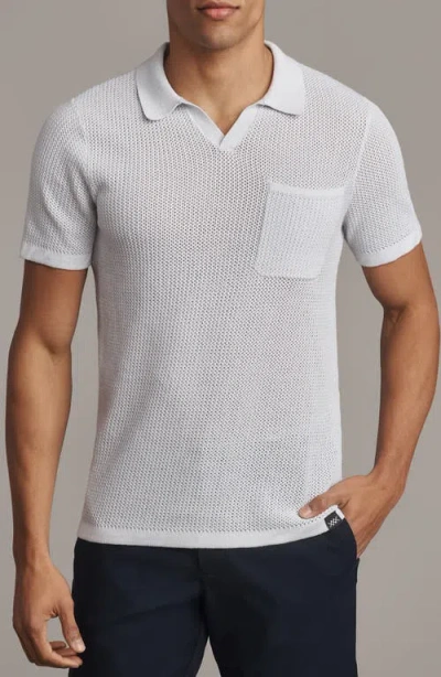 Rhone Coastal Johnny Collar Polo In White
