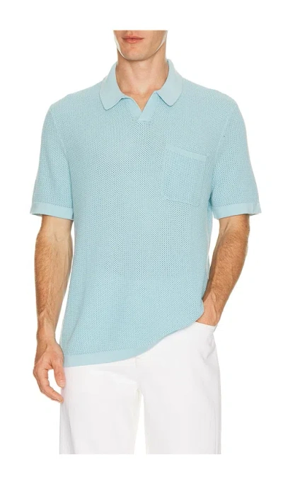 Rhone Coastal Johnny Collar Polo In Blue