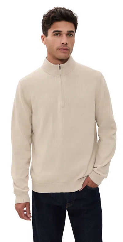 Rhone Commuter Quarter Zip Sweater In Neutral