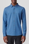 Rhone Slim Fit Long Sleeve Commuter Shirt In Medium Blue Oxford