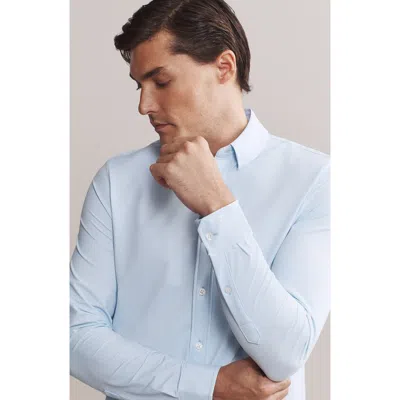 Rhone Commuter Classic Fit Stretch Button-up Shirt In Business Blue