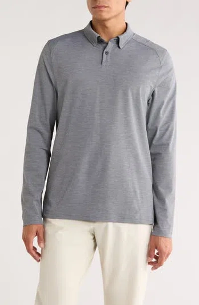 Rhone Commuter Long Sleeve Polo In Gray