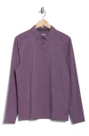 Rhone Commuter Long Sleeve Polo In Purple