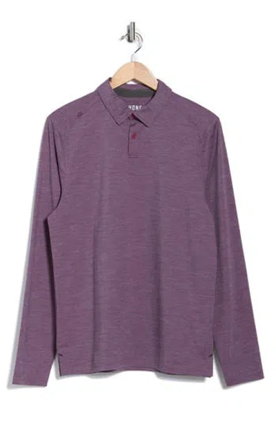 Rhone Commuter Long Sleeve Polo In Purple