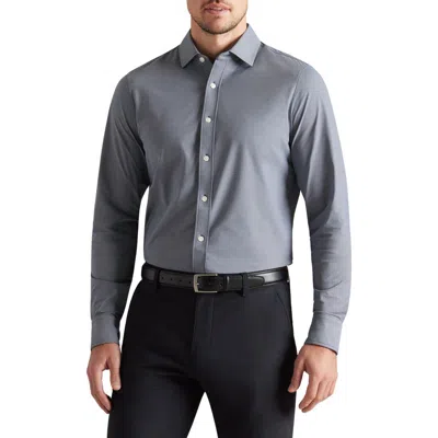 Rhone Commuter Performance Button-up Shirt In Black Pin Dot