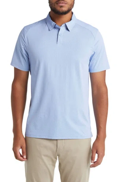 Rhone Commuter Polo In Blue/silver/lt Blue Stripe
