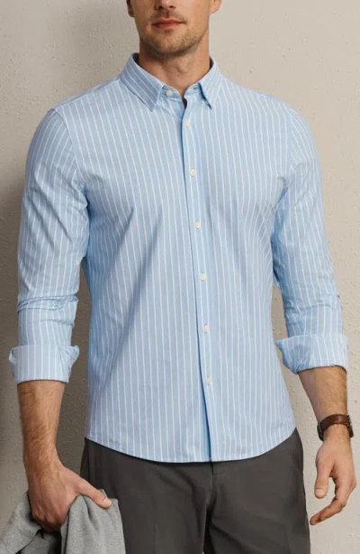 Rhone Commuter Pro Slim Fit Button-up Shirt In Blue