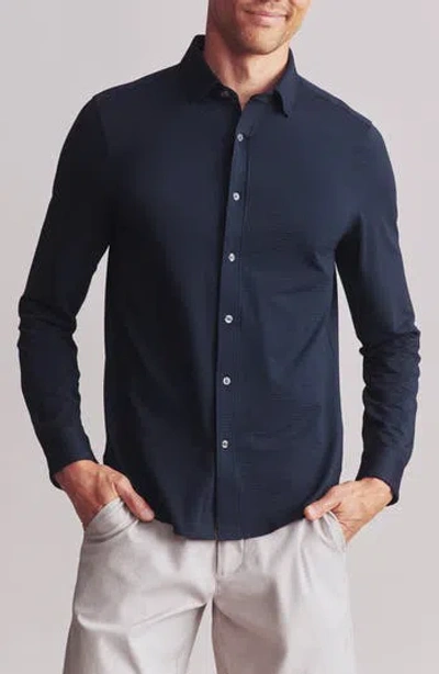Rhone Commuter Seersucker Button-up Shirt In Blue