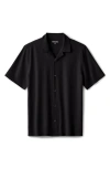 Rhone Palms Camp Collar Patterned Shirt In Black