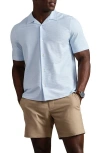 Rhone Commuter Seersucker Camp Shirt In Blue
