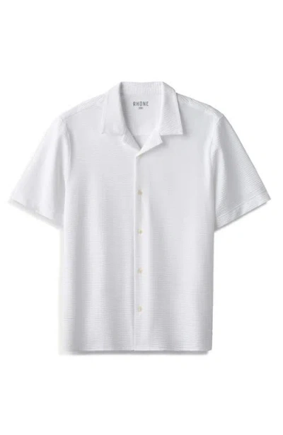 Rhone Commuter Seersucker Camp Shirt In White