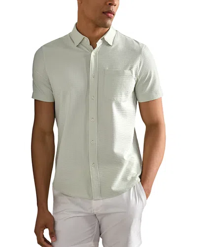 Rhone Commuter Seersucker Regular Fit Short Sleeve Shirt In Gray