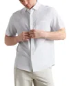 Rhone Commuter Seersucker Regular Fit Short Sleeve Shirt In White