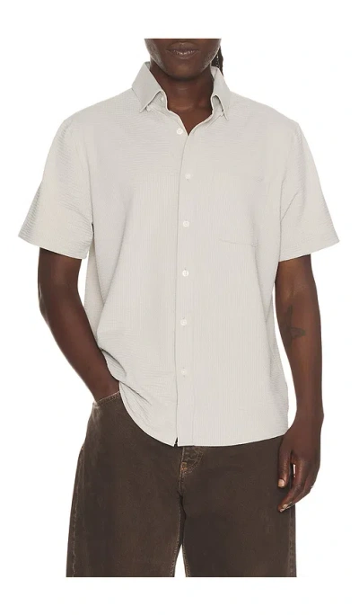 Rhone Commuter Seersucker Shirt In Gray