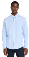 Rhone Commuter Slim Fit Performance Button-up Shirt In Blue Stripe