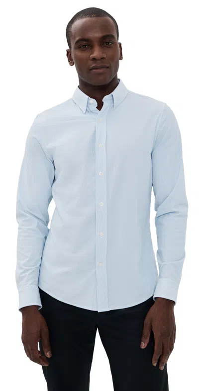 Rhone Commuter Shirt Slim Fit Light Blue Wave Geo