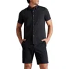 Rhone Commuter Short Sleeve Button-up Shirt In Black
