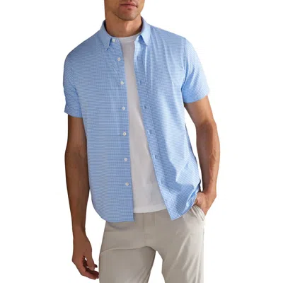 Rhone Commuter Short Sleeve Button-up Shirt In Blue