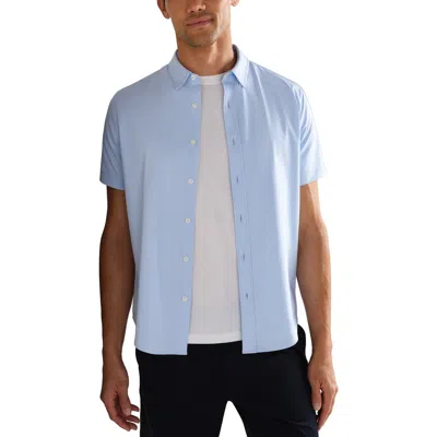 Rhone Commuter Short Sleeve Button-up Shirt In Blue