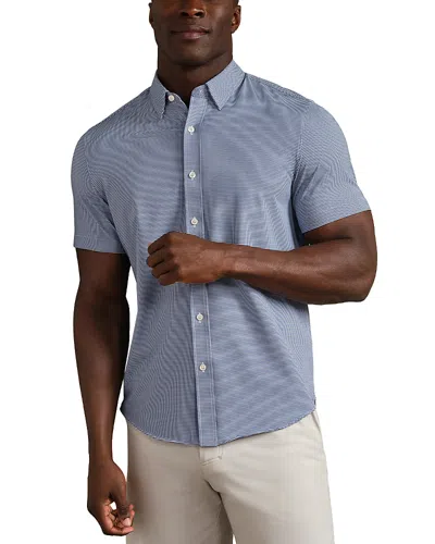 Rhone Commuter Micro Check Button-up Shirt In Gray