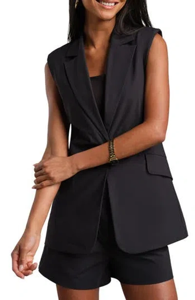 Rhone Commuter Sleeveless Blazer In Black