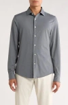 Rhone Commuter Slim Fit Button-up Shirt In Gray