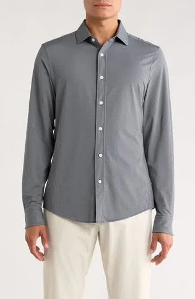Rhone Commuter Slim Fit Button-up Shirt In Gray
