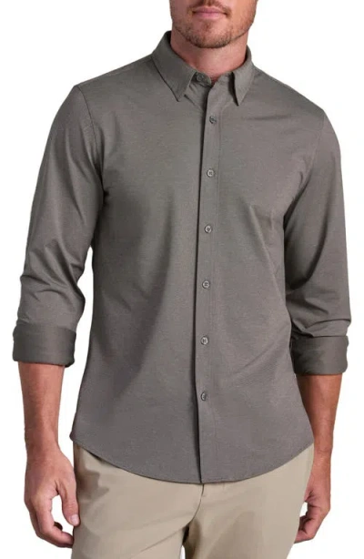 Rhone Commuter Slim Fit Button-up Shirt In Brown