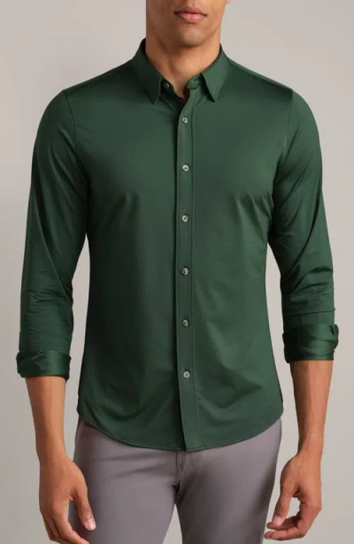 Rhone Commuter Slim Fit Button-up Shirt In Green