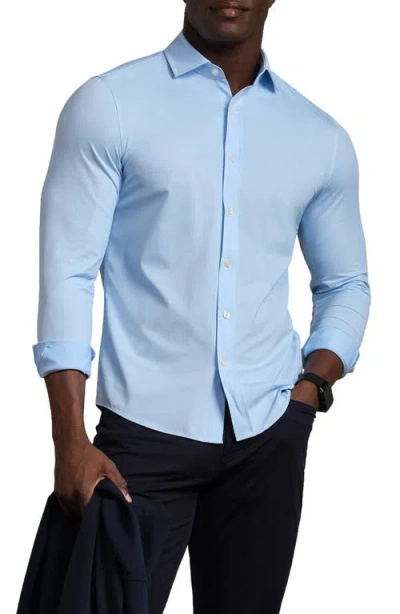 Rhone Commuter Slim Fit Button-up Shirt In Blue