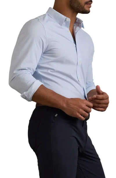 Rhone Commuter Slim Fit Performance Button-up Shirt In Blue