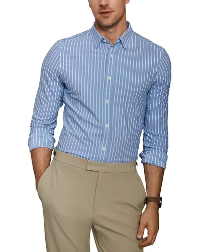 Rhone Commuter Pro Slim Fit Button-up Shirt In Blue