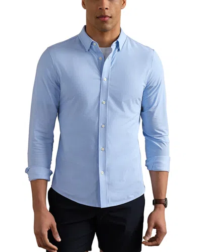 Rhone Commuter Slim Fit Pro Cotton Shirt In Blue