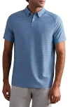 Rhone Commuter Stripe Performance Polo In Blue