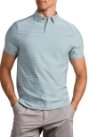 Rhone Commuter Stripe Performance Polo In Blue