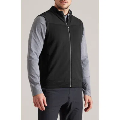 Rhone Commuter Zip Sweater Vest In Black