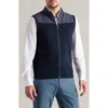 Rhone Commuter Zip Sweater Vest In Blue