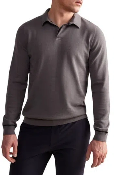 Rhone Compass Long Sleeve Polo In Multi