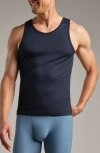 Rhone C.o.r. Ribbed Tank In Blue