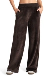 Rhone Corduroy Wide Leg Pants In Brown