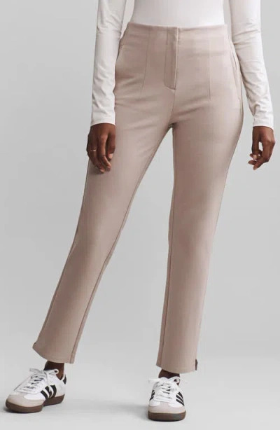 Rhone Coupe Ponte Ankle Pants In Taupe