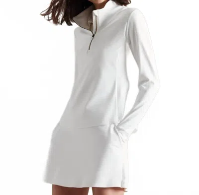 Rhone Course To Court 1/4 Zip Top In Snow White