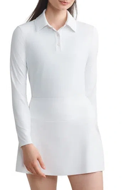 Rhone Course To Court Long Sleeve Polo In White