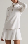 Rhone Course To Court Long Sleeve Quarter Zip Top In Sand